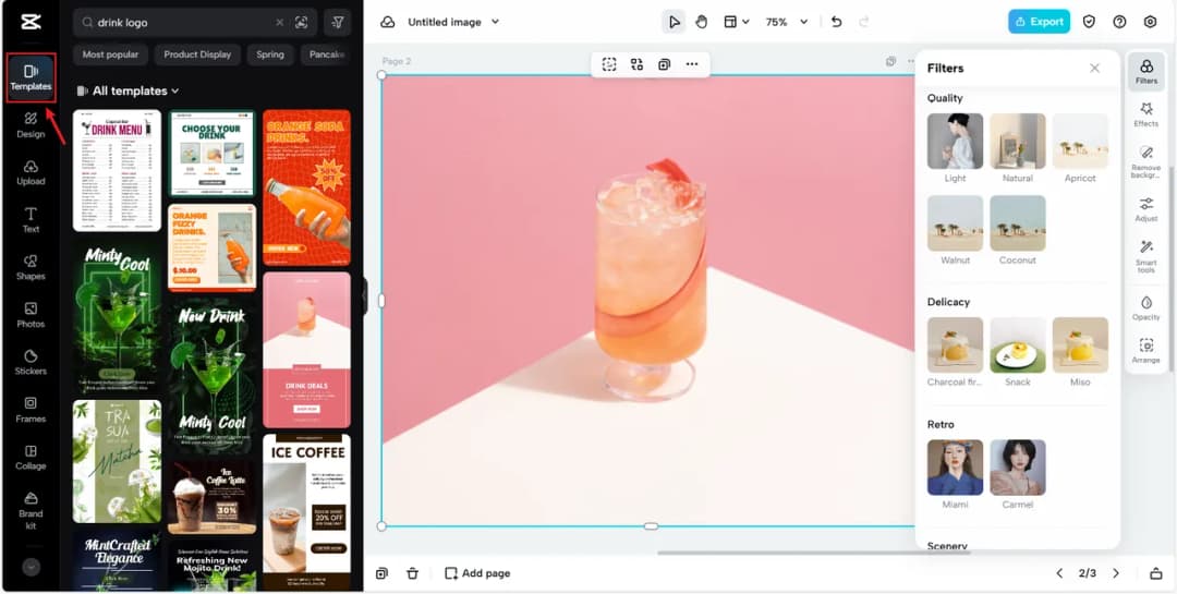 Twórz unikalne drink logos, które przyciągną klientów do Twojej marki